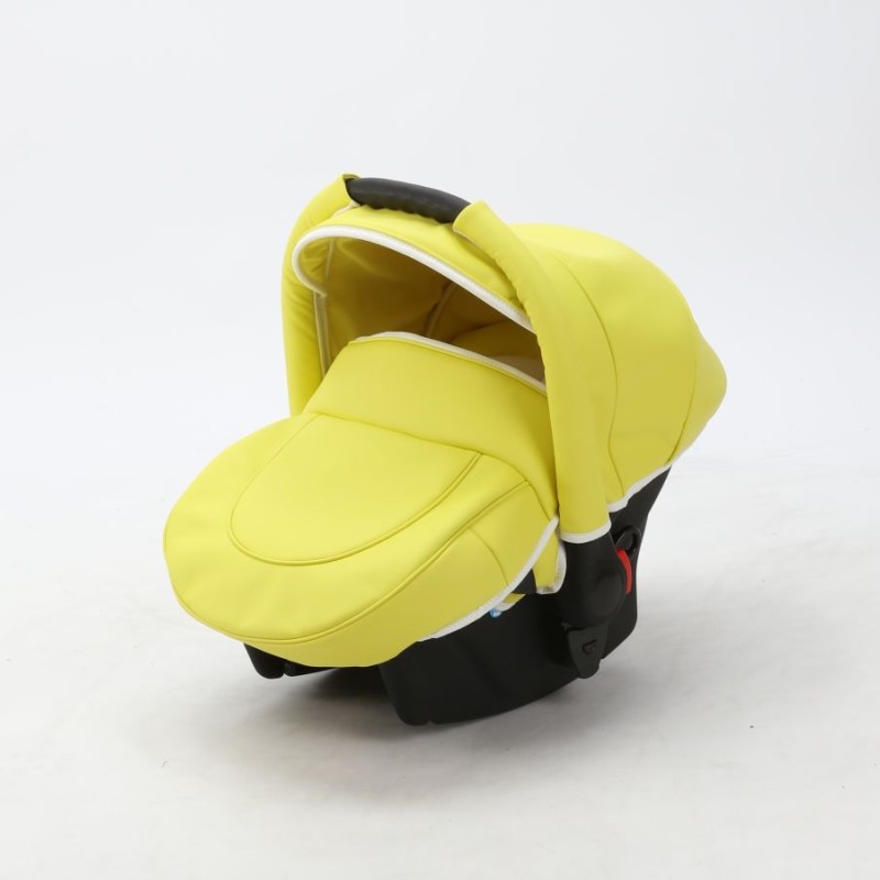 Carucior copii 3 in 1 Zico Adamex Deluxe Yellow Leather SA22