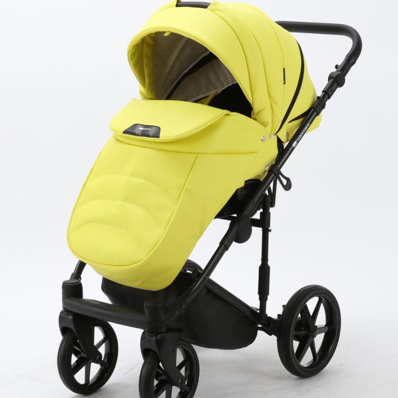 Carucior copii 3 in 1 Zico Adamex Deluxe Yellow Leather SA22