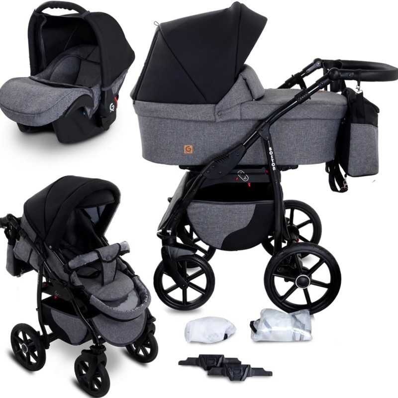 Carucior copii 3 in 1 Boston City Life cu scoica Cosmo Avionaut testata ADAC