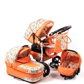 Carucior Baby Merc Q9 3 in 1 Orange Heart