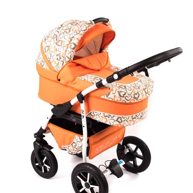 Carucior Baby Merc Q9 3 in 1 Orange Heart