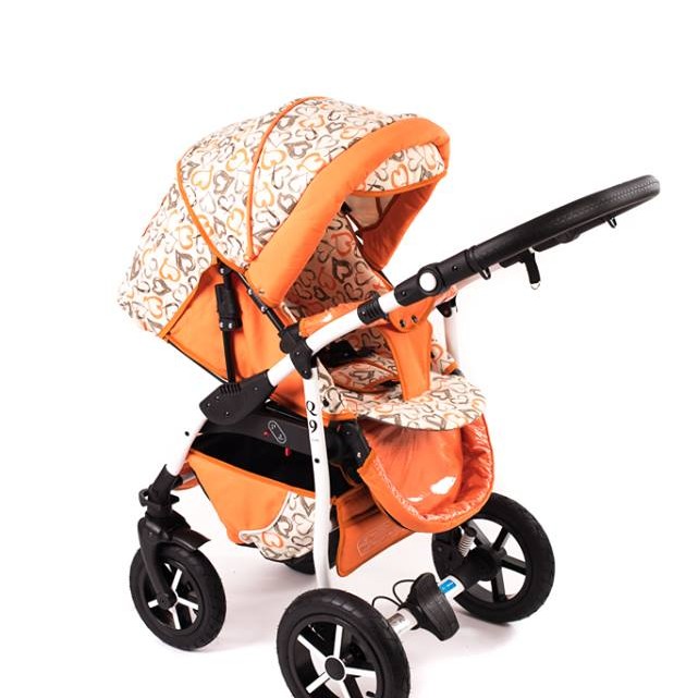 Carucior Baby Merc Q9 3 in 1 Orange Heart