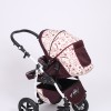 Carucior copii 3 in 1 Q9 Dark Red Flowers color 27