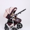 Carucior copii 3 in 1 Q9 Dark Red Flowers color 27