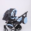 Carucior copii 2 in 1 Junior Plus Baby Merc Graphit Light Blue