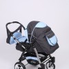 Carucior copii 2 in 1 Junior Plus Baby Merc Graphit Light Blue