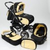 Carucior 3 in 1 Junior Plus Baby Merc Black Yellow