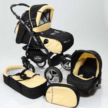 Carucior 3 in 1 Junior Plus Baby Merc Black Yellow
