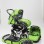 Carucior 3 in 1 Junior Plus Baby Merc Green Flowers