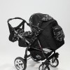 Carucior 3 in 1 Junior Plus Baby Merc Black Flowers