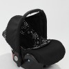Carucior 3 in 1 Junior Plus Baby Merc Black Flowers