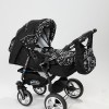 Carucior 3 in 1 Junior Plus Baby Merc Black Flowers