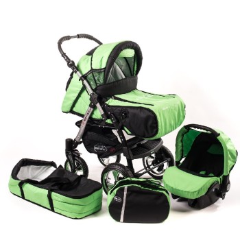 Carucior 3 in 1 Junior Plus Baby Merc Green Black