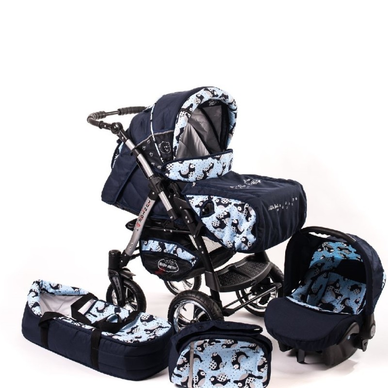 Carucior 3 in 1 Junior Plus Baby Merc Blue Birds