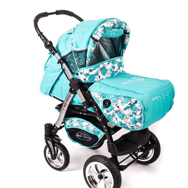Carucior 3 in 1 Junior Plus Baby Merc Turquoise Bears