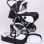 Carucior copii 2 in 1 Junior Plus Baby Merc Black White