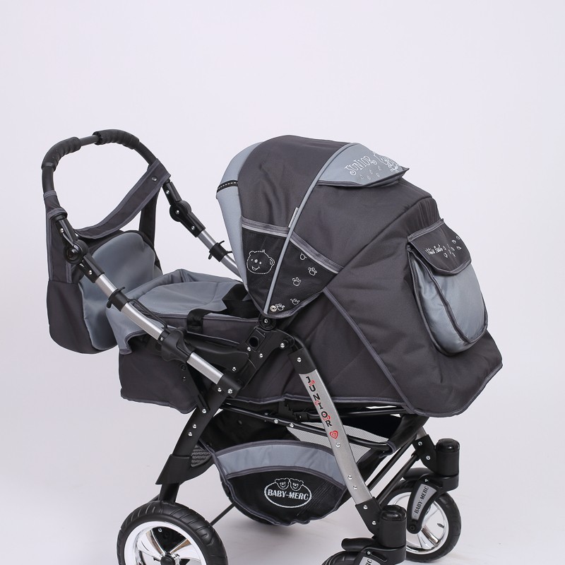 Carucior 3 in 1 Junior Plus Baby Merc Graphit Grey