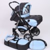Carucior copii 2 in 1 Junior Plus Baby Merc Graphit Light Blue