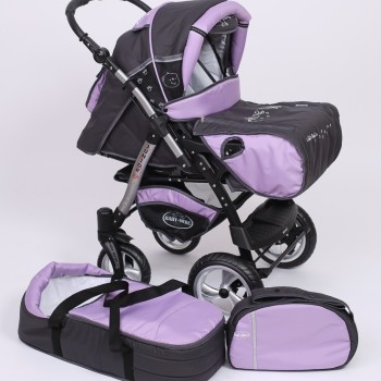 Carucior 3 in 1 Junior Plus Baby Merc Graphit Violet