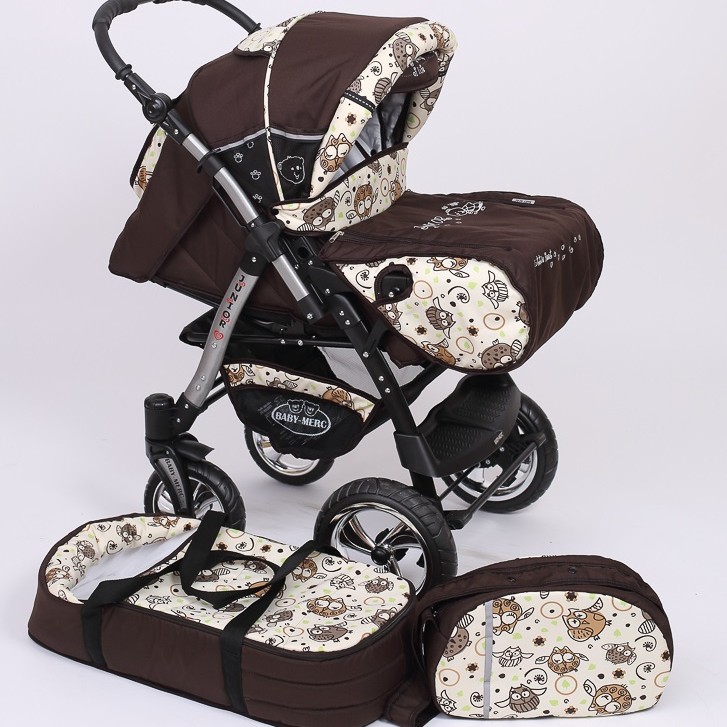 Carucior copii 2 in 1 Junior Plus Baby Merc Brown Owls