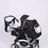 Carucior 3 in 1 Junior Plus Baby Merc Black White