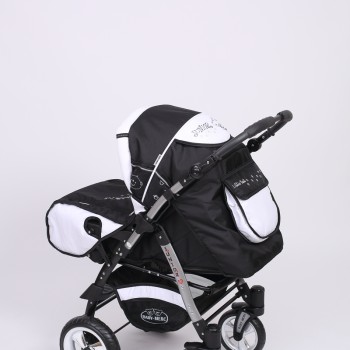 Carucior copii 2 in 1 Junior Plus Baby Merc Black White