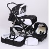 Carucior 3 in 1 Junior Plus Baby Merc Black White