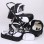 Carucior 3 in 1 Junior Plus Baby Merc Black White