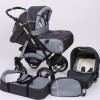 Carucior 3 in 1 Junior Plus Baby Merc Graphit Grey