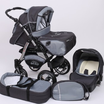 Carucior 3 in 1 Junior Plus Baby Merc Graphit Grey