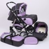 Carucior 3 in 1 Junior Plus Baby Merc Graphit Violet