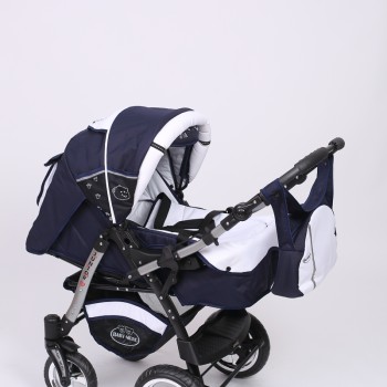 Carucior copii 2 in 1 Junior Plus Baby Merc Navy Blue White