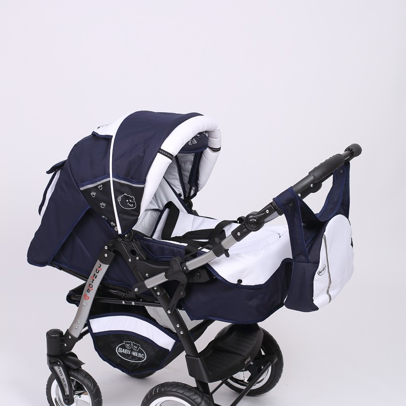 Carucior 3 in 1 Junior Plus Baby Merc Navy Blue White