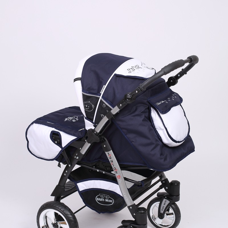 Carucior 3 in 1 Junior Plus Baby Merc Navy Blue White