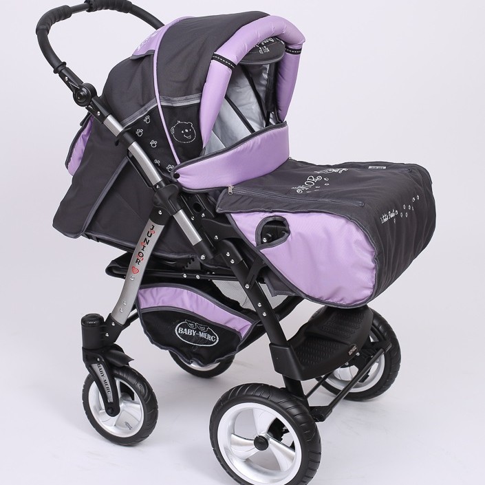 Carucior 3 in 1 Junior Plus Baby Merc Graphit Violet