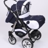 Carucior 3 in 1 Junior Plus Baby Merc Navy Blue White