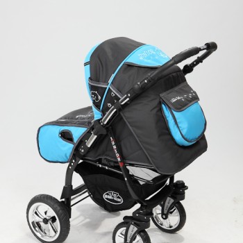 Carucior 3 in 1 Junior Plus Baby Merc Charcoal Grey Turquoise