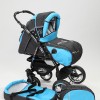 Carucior 3 in 1 Junior Plus Baby Merc Charcoal Grey Turquoise