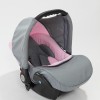Carucior 3 in 1 Junior Plus Baby Merc Black Light Grey Pink
