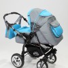 Carucior 3 in 1 Junior Plus Baby Merc Light grey turquoise