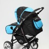 Carucior 3 in 1 Junior Plus Baby Merc Black Turquoise
