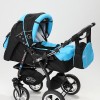 Carucior 3 in 1 Junior Plus Baby Merc Black Turquoise
