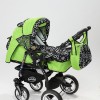 Carucior 3 in 1 Junior Plus Baby Merc Green Flowers