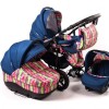 Carucior Baby Merc Zippy 3 in 1 Red Stripes