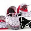 Carucior copii 3 in 1 Eco Pink Flowers