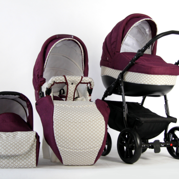 Carucior copii 3 in 1 Kayon LoliBebe Bordeaux
