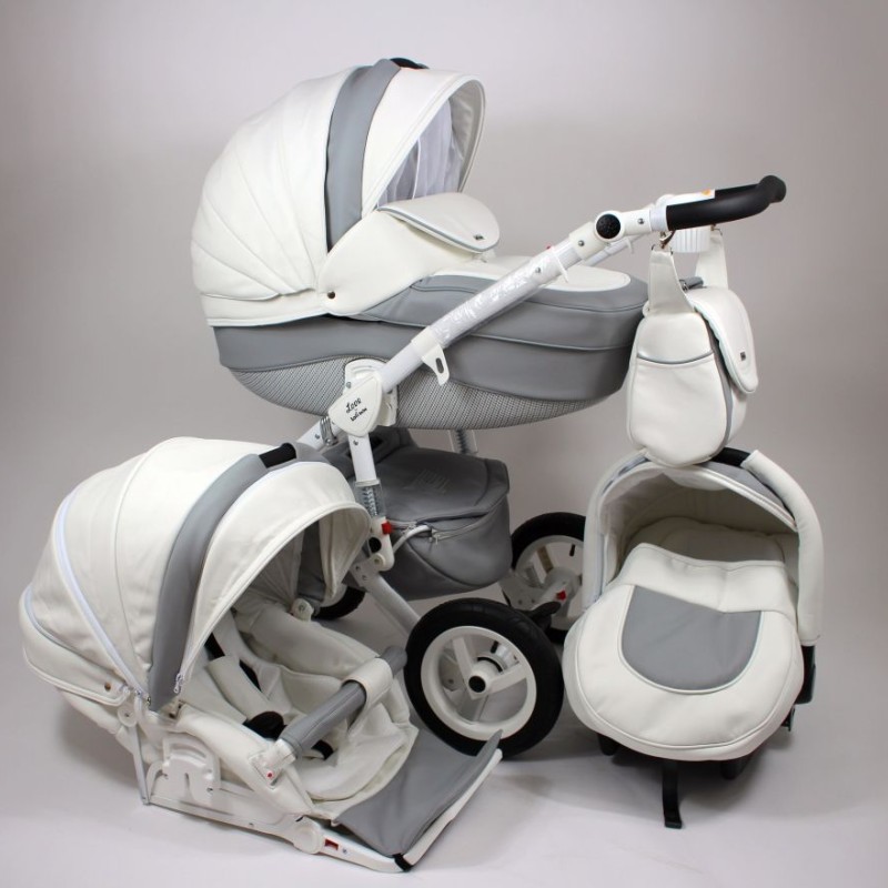 Carucior copii 3 in 1 LoliBebe LOVE Deluxe Grey Carbon