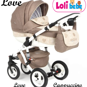 Carucior copii 3 in 1 LoliBebe Love Cappucinno
