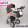 Carucior copii 3 in 1 Lolibebe LOVE Fall Winter Red Grey