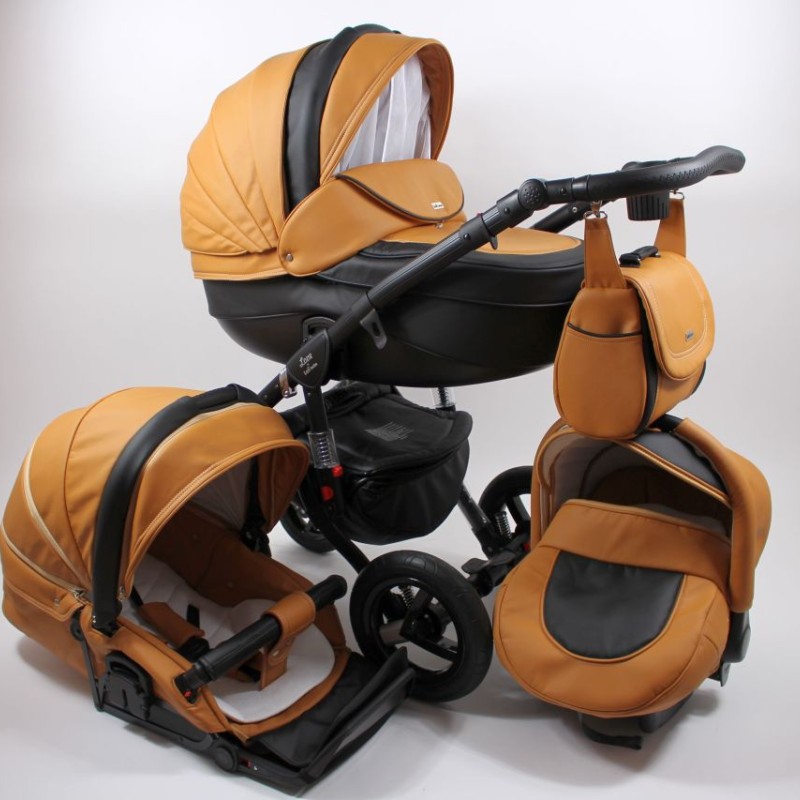 Carucior copii 3 in 1 Lolibebe LOVE Black Caramel